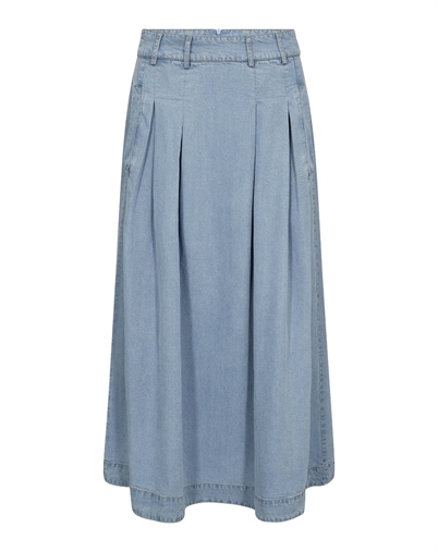 Co Couture - Tilly CC Anya Pleat Nederdel - Fade Denim 